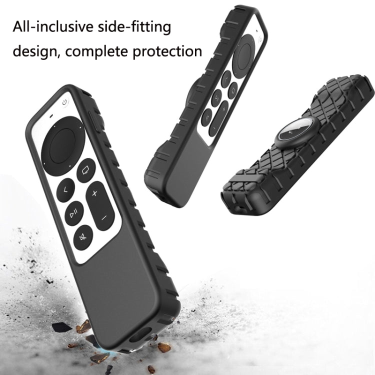 2 PCS Remote Control All-Inclusive Protective Cover, Applicable Model: For Apple TV 4K(Black) - Remote Control Covers by buy2fix | Online Shopping UK | buy2fix