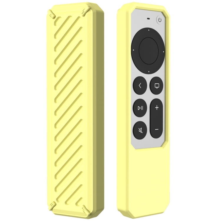2 PCS Remote Control All-Inclusive Anti-Drop Silicone Protective Cover, Applicable Model: For Apple TV 4K 2021(Yellow) - Remote Control Covers by buy2fix | Online Shopping UK | buy2fix