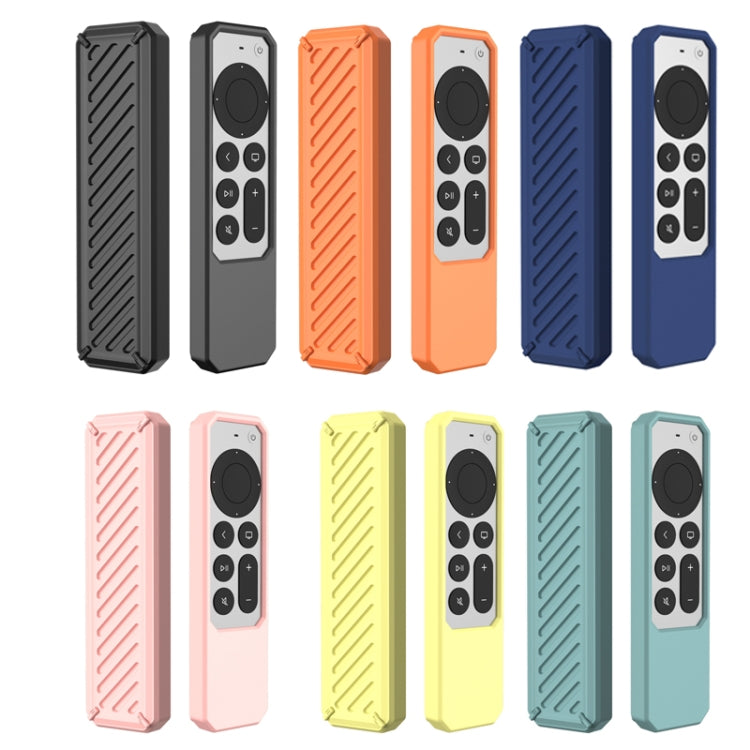 2 PCS Remote Control All-Inclusive Anti-Drop Silicone Protective Cover, Applicable Model: For Apple TV 4K 2021(Yellow) - Remote Control Covers by buy2fix | Online Shopping UK | buy2fix
