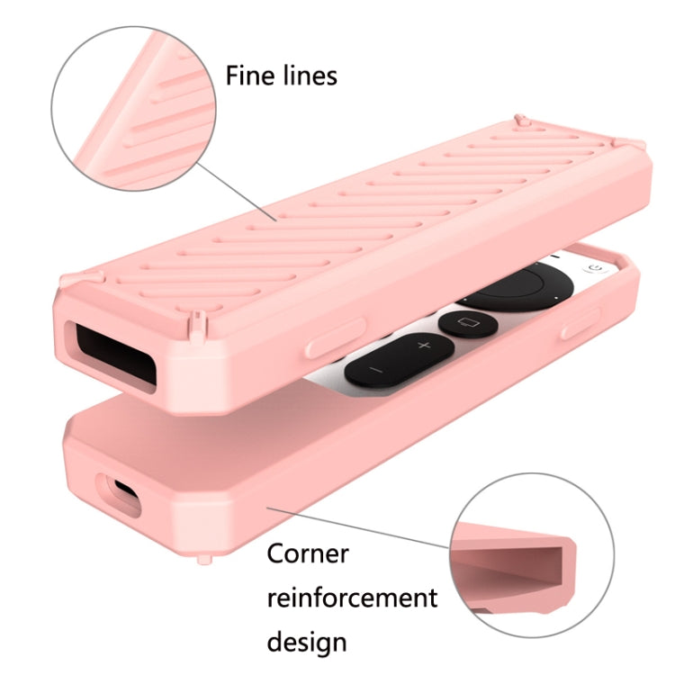 2 PCS Remote Control All-Inclusive Anti-Drop Silicone Protective Cover, Applicable Model: For Apple TV 4K 2021(Pink) - Remote Control Covers by buy2fix | Online Shopping UK | buy2fix