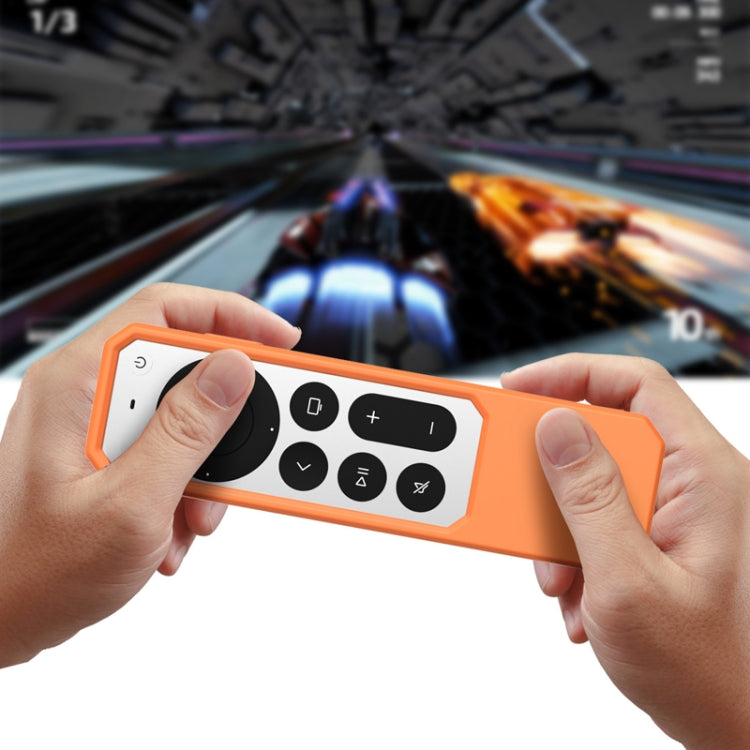 2 PCS Remote Control All-Inclusive Anti-Drop Silicone Protective Cover, Applicable Model: For Apple TV 4K 2021(Orange) by buy2fix