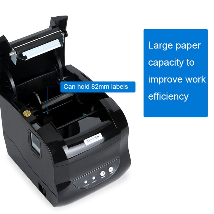 Xprinter XP-365B 80mm Thermal Label Printer Clothing Tag Supermarket Barcode Printer, Plug: US Plug(Bluetooth Version) by Xprinter