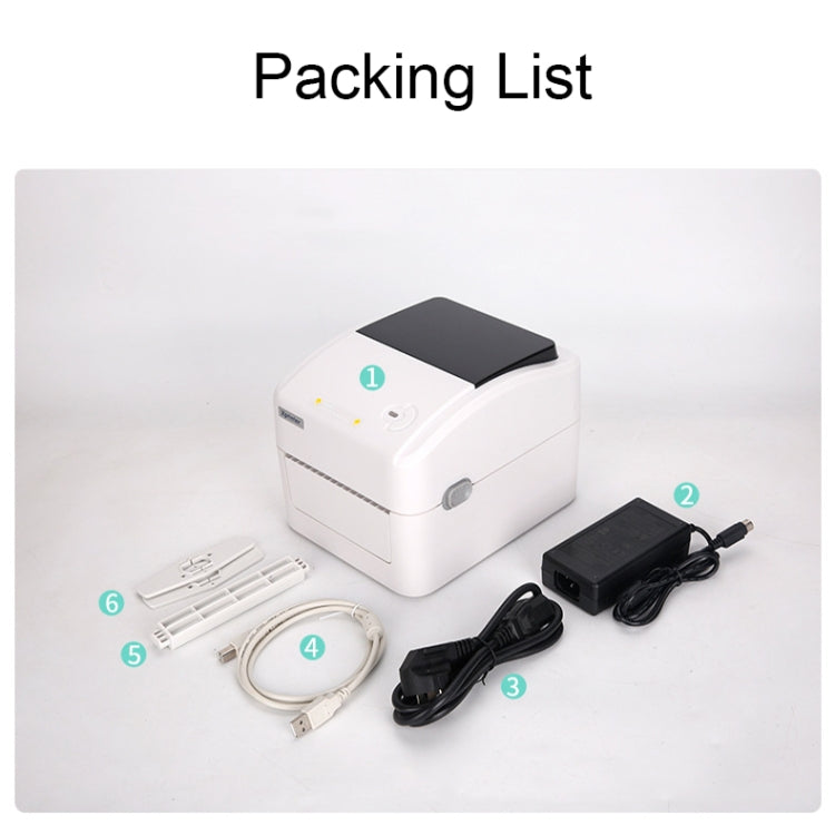 Xprinter XP-420B 108mm Express Order Printer Thermal Label Printer, Style:USB+LAN Port(AU Plug) by Xprinter