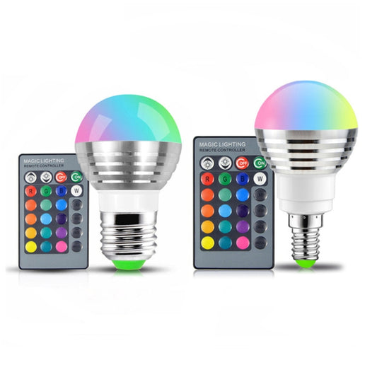 3W RGB LED Bulb 16 Color Magic Night Lamp Dimmable Stage Light with 24-keys Remote Control E27 - LED Blubs & Tubes by buy2fix | Online Shopping UK | buy2fix