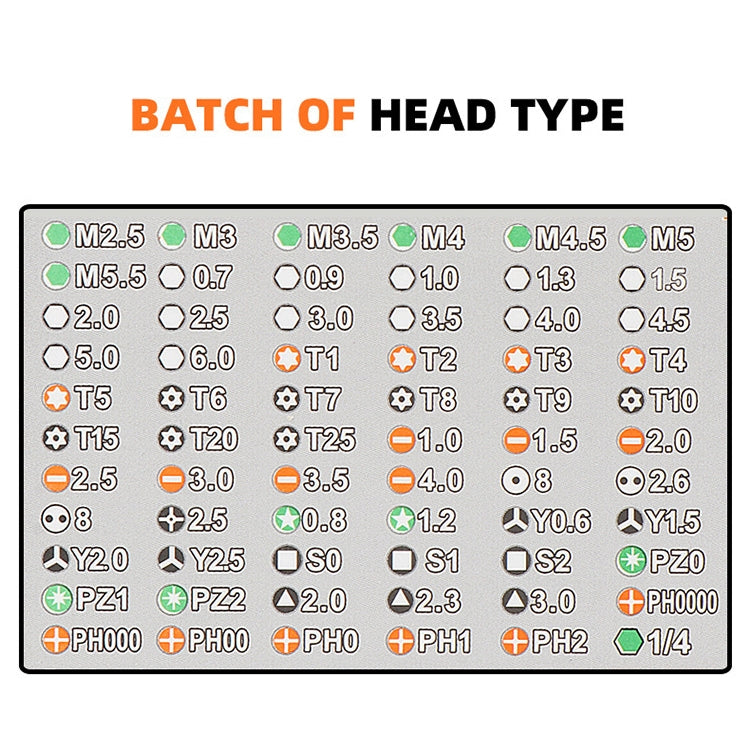 Obadun 9801 68 In 1 Screwdriver Set Manual Batch Glasses Screwdriver Hardware Repair Tool(Wood Grain Box) by Obadun