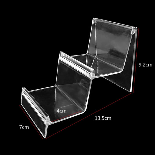 10 PCS Thickened Transparent Wallet Holder Plastic Phone Mask Display Stand Counter Display Stand,Specification: No. 3 2 Layer by buy2fix