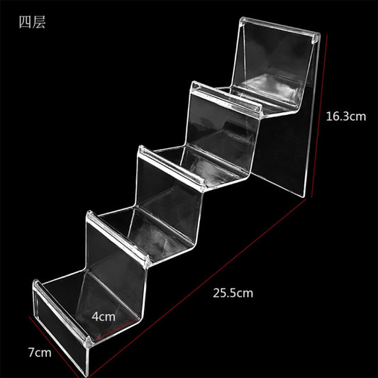 10 PCS Thickened Transparent Wallet Holder Plastic Phone Mask Display Stand Counter Display Stand,Specification: No. 3 4 Layer by buy2fix