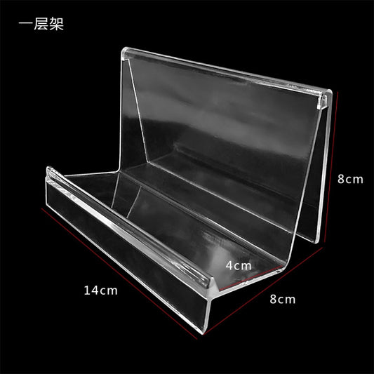 10 PCS Thickened Transparent Wallet Holder Plastic Phone Mask Display Stand Counter Display Stand,Specification: No. 4 1 Layer by buy2fix
