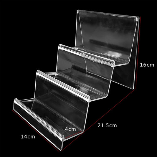 10 PCS Thickened Transparent Wallet Holder Plastic Phone Mask Display Stand Counter Display Stand,Specification: No. 4 3 Layer by buy2fix