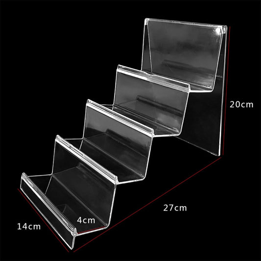 10 PCS Thickened Transparent Wallet Holder Plastic Phone Mask Display Stand Counter Display Stand,Specification: No. 4 4 Layer by buy2fix