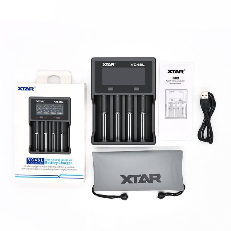 XTAR 4-Slot Bright Flashlight Lithium Battery Charger, Model: VC4SL by buy2fix