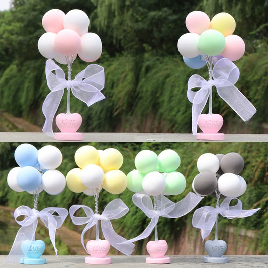 6 PCS Car Ornaments Love Balloon Personality Macaron Color Car Ornament(Purple White) by buy2fix