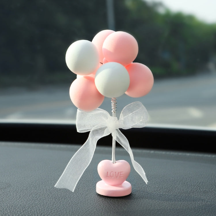 6 PCS Car Ornaments Love Balloon Personality Macaron Color Car Ornament(Gray White) by buy2fix