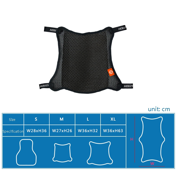 HOUZHI MTZT1010 Motorcycle Sun Insulation Cushion 3D Grid Breathable Sweating Cool Seat Cover, Style: Double Layer S - Seat Covers by buy2fix | Online Shopping UK | buy2fix