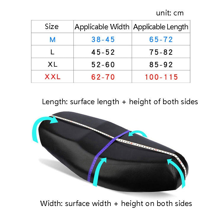 MTCZ1003 Motorcycle Cushion Cover Oxford Cloth Lightweight Durable Sun-Proof Heat-Insulating Rainproof Cover, Specification: XXL(Black) by buy2fix