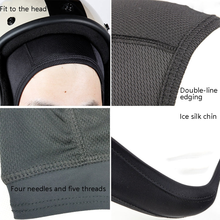 MTTT1040 Motorcycle Helmet Interior Cap Breathable Quick Dry Sunscreen Sweat-Absorbent Sports Head Cover, Size: L(Black) - Helmets by buy2fix | Online Shopping UK | buy2fix