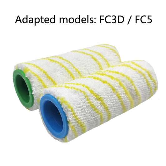 1 Pair HJ-PJ-0118 Washing Machine Accessories Cleaning Brush Roller Set For Ka/Rcher FC3D FC5 - Other Accessories by buy2fix | Online Shopping UK | buy2fix