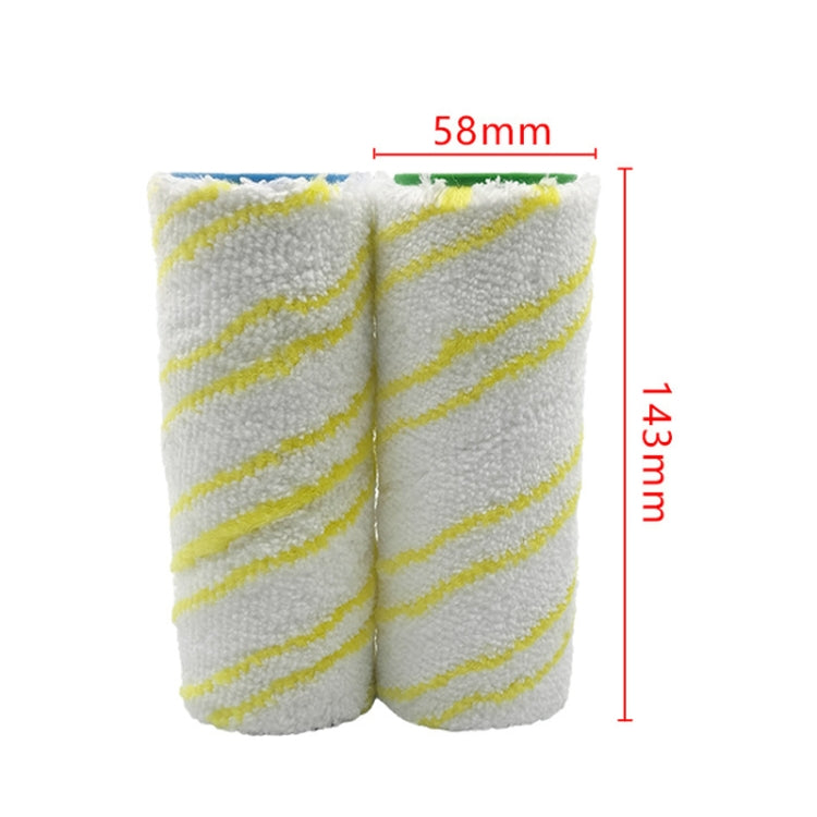 1 Pair HJ-PJ-0118 Washing Machine Accessories Cleaning Brush Roller Set For Ka/Rcher FC3D FC5 - Other Accessories by buy2fix | Online Shopping UK | buy2fix