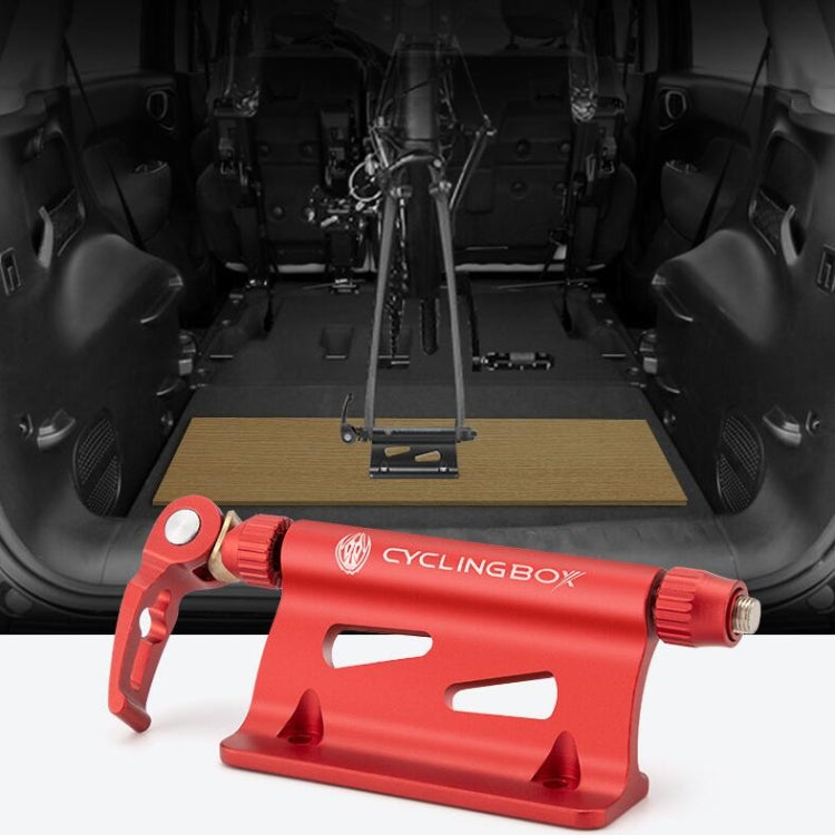 CYCLINGBOX BG-0171 Bike Aluminum Portable Quick-Removal Front Fork Fixed Frame Rear Hanging Frame Car Top Fixture Equipment(Red) by buy2fix