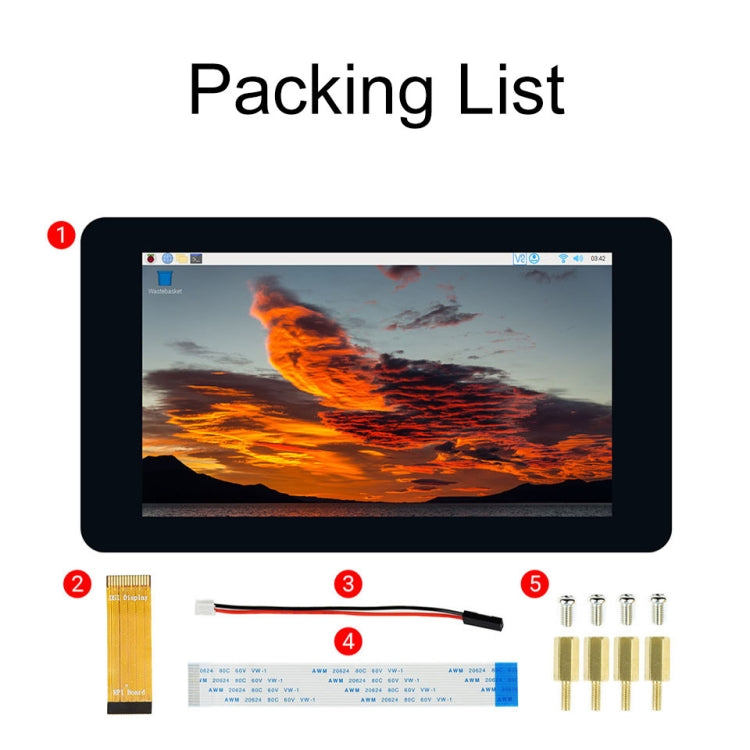 Waveshare 7 inch 800×480 IPS Capacitive Touch Display, DSI Interface, 5-Point Touch without Case by Waveshare