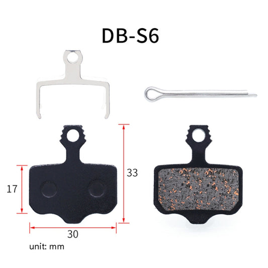 3 Pairs Mountain Bike Semi-Metallic Brake Pads M355 Oil Disc BB5 Resin Disc Brakes, Bagged(DB-S6) by buy2fix