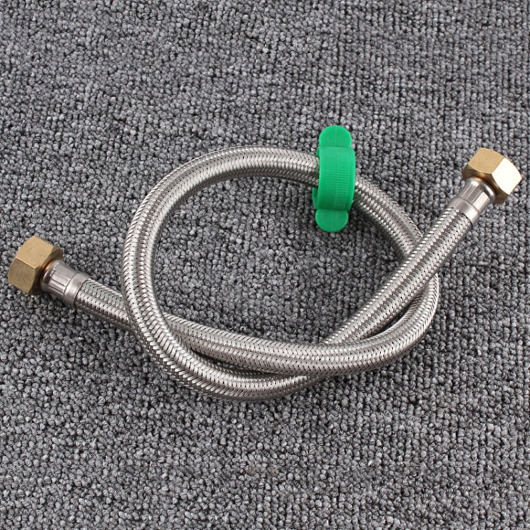 30cm Copper Hat 304 Stainless Steel Metal Knitting Hose Toilet Water Heater Hot And Cold Water High Pressure Pipe 4/8 Inch DN15 Connecting Pipe - Water Heaters & Accessories by buy2fix | Online Shopping UK | buy2fix
