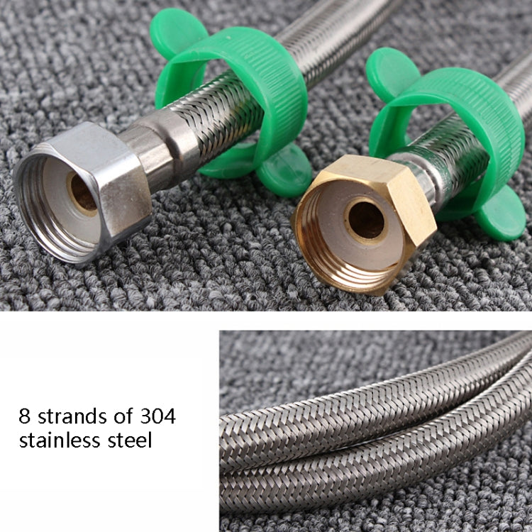 30cm Copper Hat 304 Stainless Steel Metal Knitting Hose Toilet Water Heater Hot And Cold Water High Pressure Pipe 4/8 Inch DN15 Connecting Pipe - Water Heaters & Accessories by buy2fix | Online Shopping UK | buy2fix