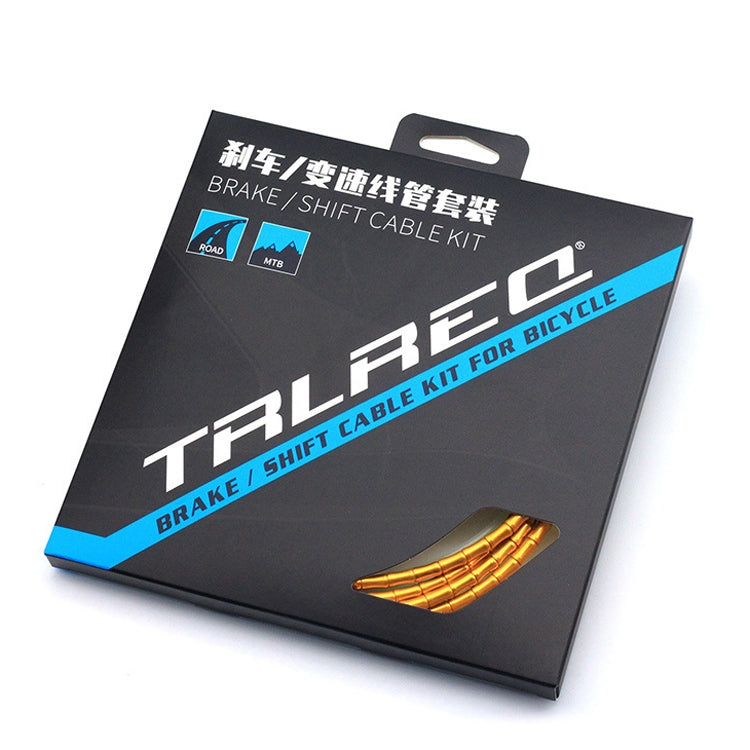 TRLREQ Mountain Road Bicycle Aluminum Alloy Brake Outer Tube Oil-Filled Fish Bone Line Tube, Colour: Golden by buy2fix