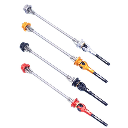 EVERDAWN Mountain Highway Bike Titanium Alloy Axis Quick Removal Rod Front And Rear Rollers Open Flower Drum Fixed Axis Trolley(Black) by buy2fix