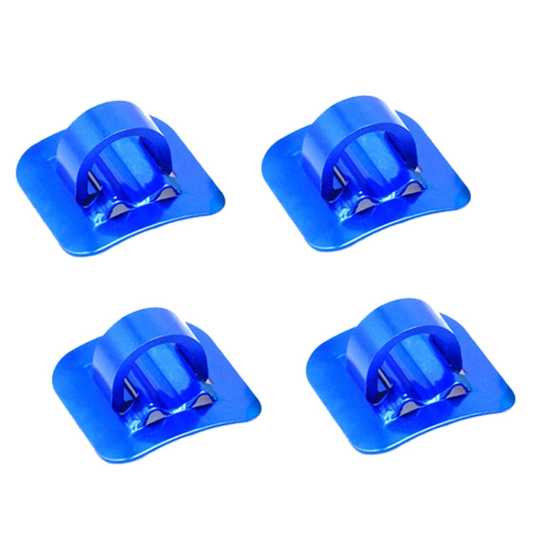 4 PCS Mountain Road Bicycle Hose Line Guide Adhesive Wire Seat Frame Cable Fixing C Buckle, Style: Aluminum Alloy Buckle(Blue) - Others by buy2fix | Online Shopping UK | buy2fix