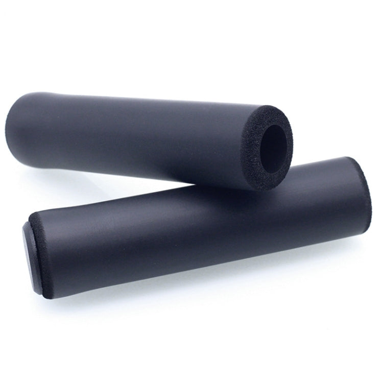 4 Pairs Mountain Folding Bicycle Silicone Foaming Sponge Handle Cover Rubber Shock Absorbing Anti-Slip Handle Set(Black) - Bicycle Grips by buy2fix | Online Shopping UK | buy2fix