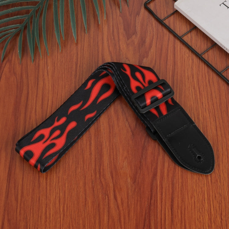 3 PCS Printed Ukulele Guitar Strap, Length: 85-135cm(Red Flame) - String Instrument Accessories by buy2fix | Online Shopping UK | buy2fix