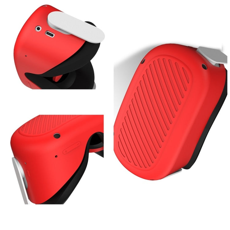 VR Glasses Silicone Waterproof Dust-Proof And Fall-Proof Protective Shell For Meta Quest(Red) - VR Accessories by buy2fix | Online Shopping UK | buy2fix