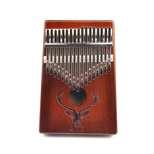 17-Tone Beginner Finger Piano Deer Head Kalimba Thumb Piano(Coffee Kit) by buy2fix