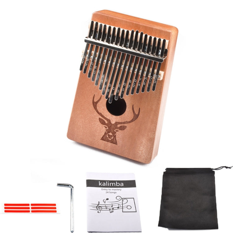 17-Tone Beginner Finger Piano Deer Head Kalimba Thumb Piano(Wooden Kit) - Keyboard Accessories by buy2fix | Online Shopping UK | buy2fix