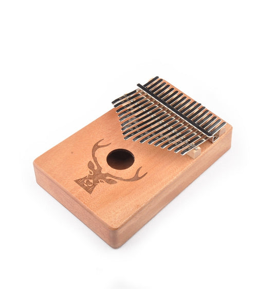 17-Tone Beginner Finger Piano Deer Head Kalimba Thumb Piano(Wooden Kit) by buy2fix