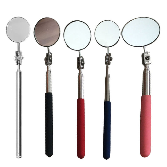 Car Repair Detection Mirror Universal Folding Telescopic Mirror Welding Chassis Inspection Mirror, Model: Pink Handle 50mm by buy2fix