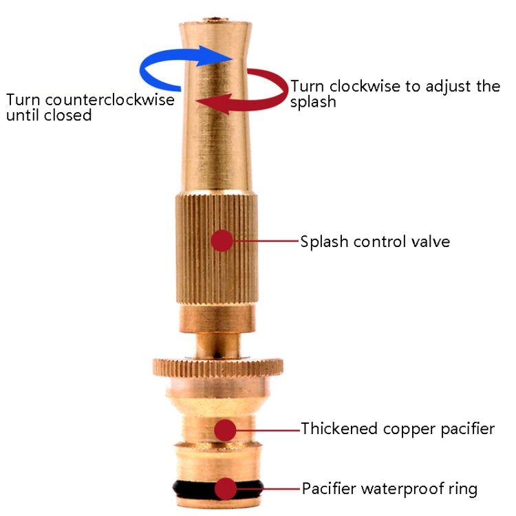 3 PCS Car Wash High Pressure Copper Straight Sprinkler House Garden Wishing Ground Sprinkler, Specification: Pacifier - Car washing supplies by buy2fix | Online Shopping UK | buy2fix