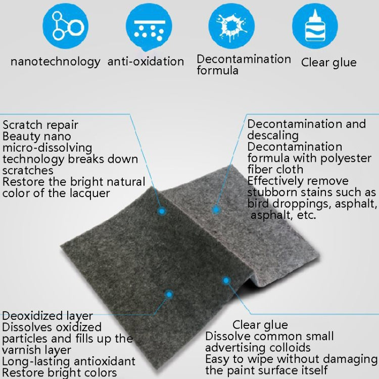 Car Scratch Repair Nano Cloth Repair Spray Paint Cloth Remover Scratch Wax(Black) - Polishing Machine & Accessories by buy2fix | Online Shopping UK | buy2fix