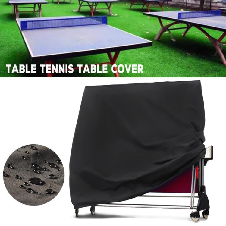 Outdoor Waterproof And Dustproof Table Tennis Table Cover, Size: 165x70x185cm(Black Outside Silver Inside) by buy2fix