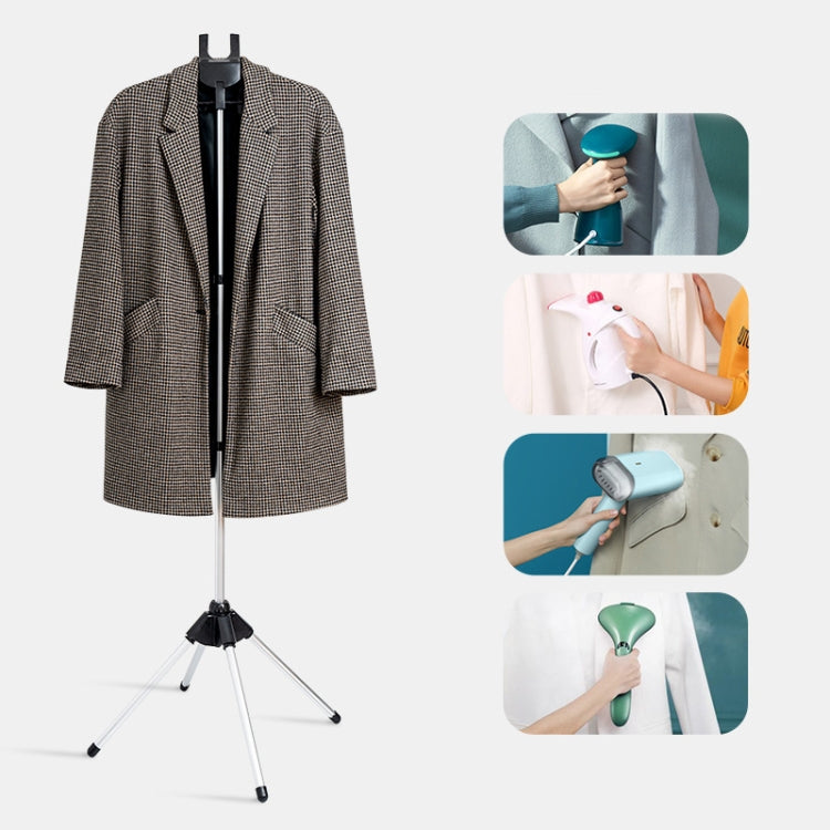 1.6m 3 in 1 Hanging Ironing Bracket Hanger Telescopic Metal Rod Mount(Black Hanger) - Garment Steamer by buy2fix | Online Shopping UK | buy2fix