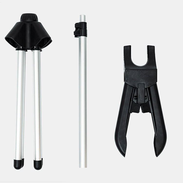 1.6m 3 in 1 Hanging Ironing Bracket Hanger Telescopic Metal Rod Mount(Black Hanger) - Garment Steamer by buy2fix | Online Shopping UK | buy2fix