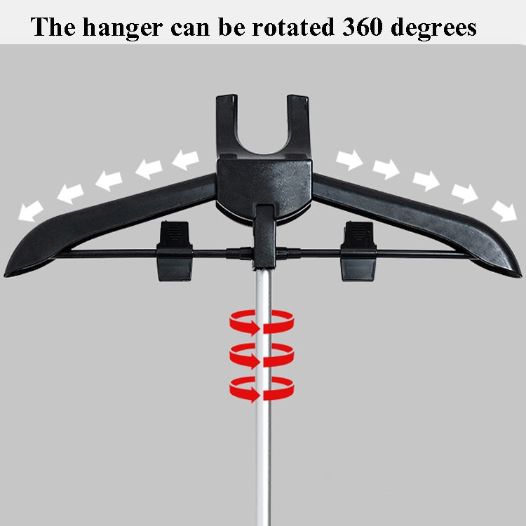 1.6m 3 in 1 Hanging Ironing Bracket Hanger Telescopic Metal Rod Mount(Black Hanger) - Garment Steamer by buy2fix | Online Shopping UK | buy2fix