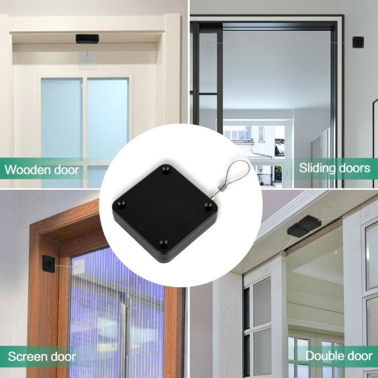 P093 Automatic Doorkeeper Telescher Door Closer Sliding Door Anti-Theft Box, Specification: 3rd Generations Black All Glue 500g 1.2m by buy2fix