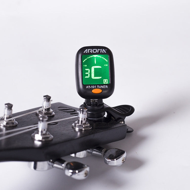 AROMA Guitar Tuner Ukulele Violin Bass Multi-Function Electronic Tuner, Colour: AT-01A by buy2fix