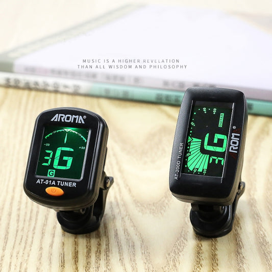AROMA Guitar Tuner Ukulele Violin Bass Multi-Function Electronic Tuner, Colour: AT-200D by buy2fix