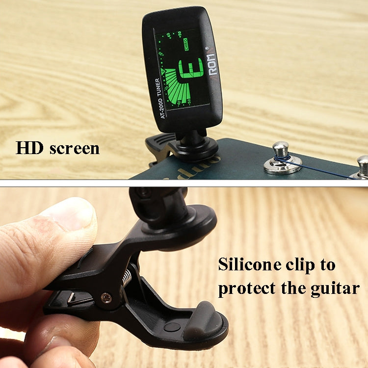 AROMA Guitar Tuner Ukulele Violin Bass Multi-Function Electronic Tuner, Colour: AT-200D - Guitar Tuner Accessories by buy2fix | Online Shopping UK | buy2fix