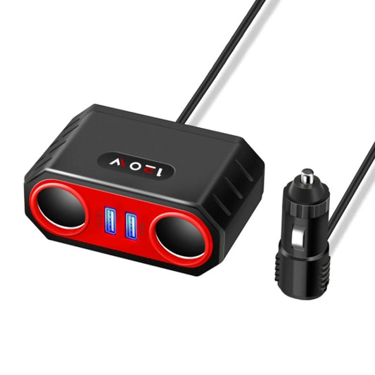 2 PCS Car Cigarette Lighter 1 In 2 Auto Multi-Function Mobile Phone Charger - Cigar Socket by buy2fix | Online Shopping UK | buy2fix