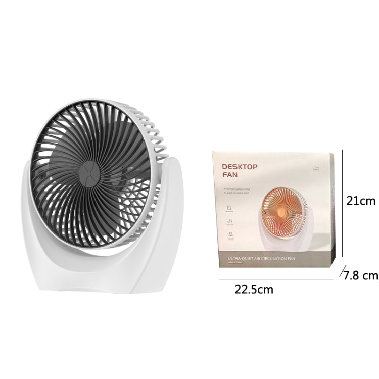 USB Desktop Fan Mini Home Dormitory Portable Fan, Colour: 6 Inch (White) by buy2fix