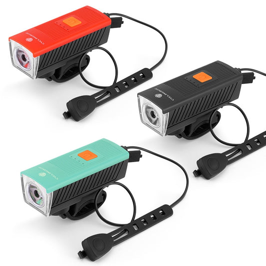 CYCLINGBOX BG-1811 Bicycle Charging Speaker Front Lamp USB Multi-Function Mountain Bike Accessories(Red) by CYCLINGBOX